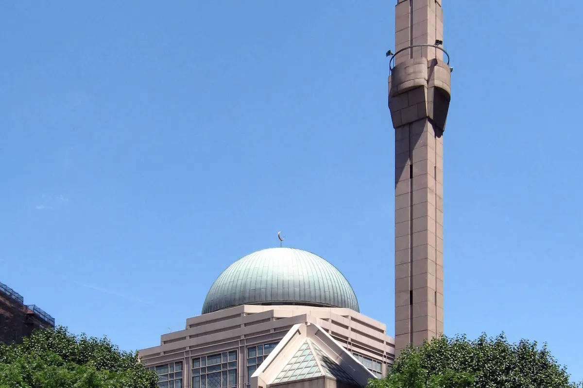 The Islamic Cultural Center of New York, the domed mosque and minaret next door at Third Avenue and East 96th Street (the neighbor, not the building)