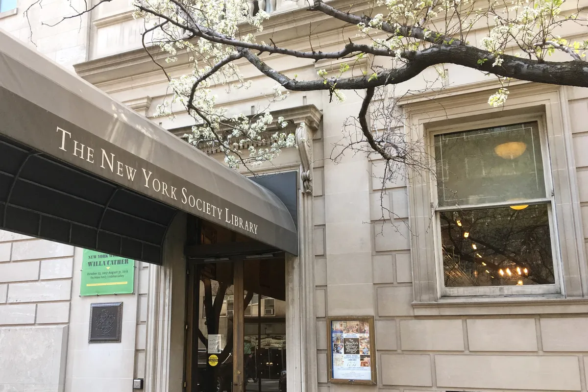 The entrance of the New York Society Library at 53 East 79th Street, around the corner from The Benson (the neighborhood, not the building)