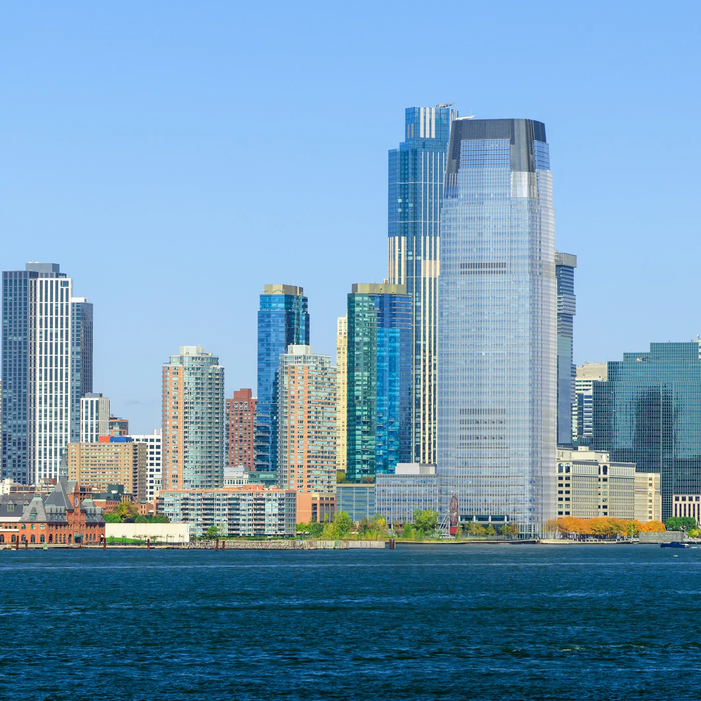 The New Jersey skyline across the water